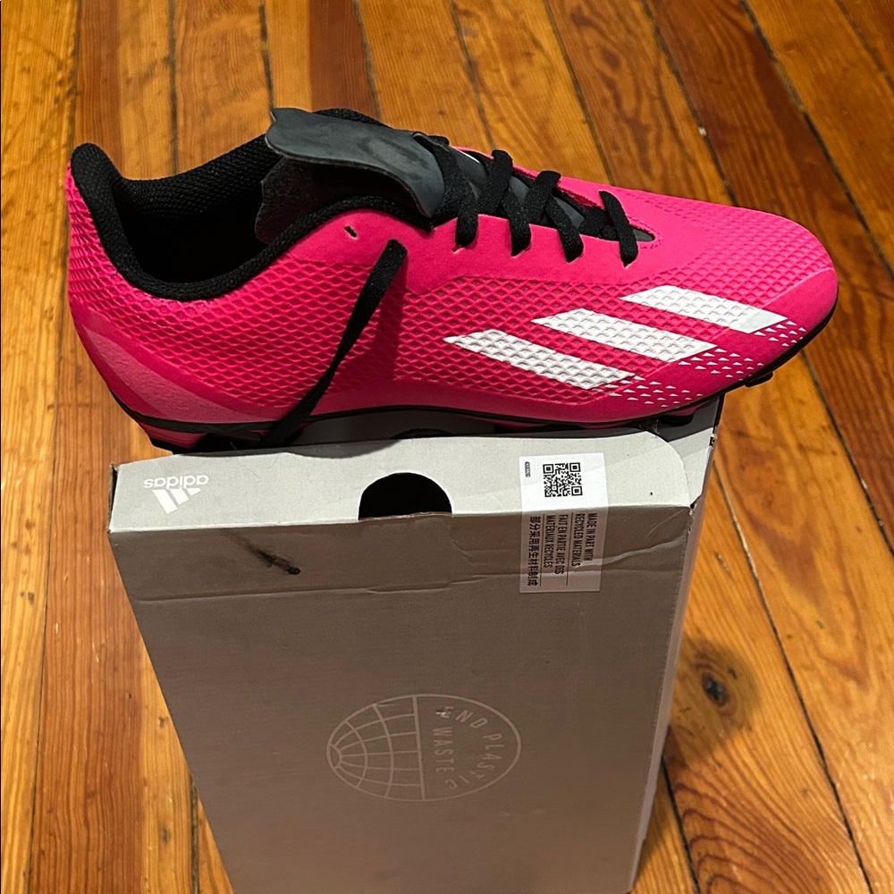 Adidas unisex Pink and Black athletic cleats